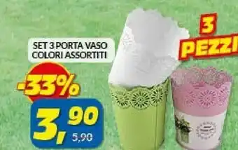 Risparmio Casa Set 3 Porta Vaso offerta