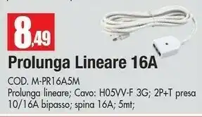 Vobis Mediacom M-PR16A5M Prolunga Lineare 16a offerta