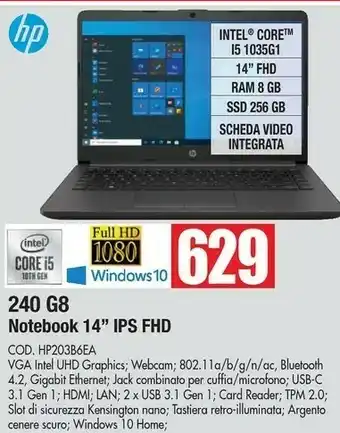 Vobis HP 240 G8 Notebook 14" IPS FHD offerta
