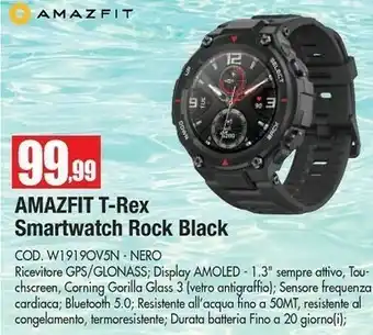 Amazfit T-Rex Smartwatch Rock Black