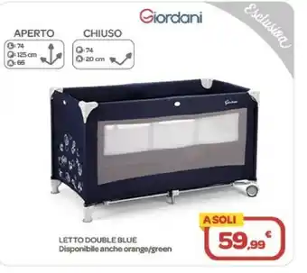 Bimbo Store Giordani Letto Double Blue offerta
