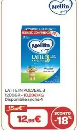 Bimbo Store Mellin Latte In Polvere 3 offerta