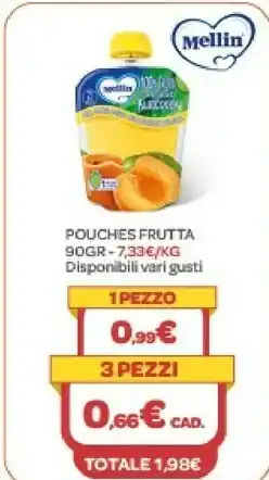 Bimbo Store Mellin Pouches Frutta offerta