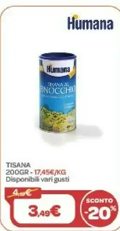 Bimbo Store Humana Tisana offerta