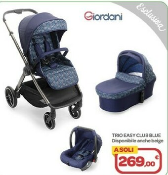 Bimbo Store Giordani Trio Easy Club Blue offerta
