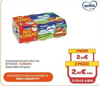 Bimbo Store Mellin Omogeneizzato Frutta offerta