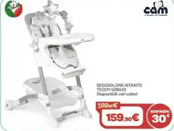 Bimbo Store Cam Seggiolone Teddy Grigio offerta