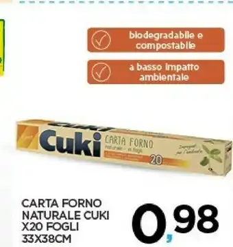 Despar Cuki Carta Forno Naturale offerta