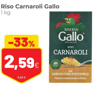 Coop Riso Carnaroli Gallo 1 kg offerta