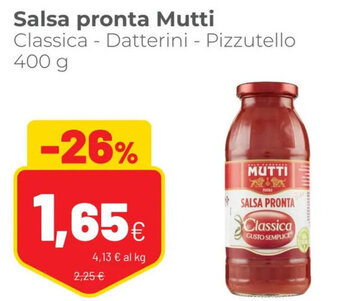 Coop Salsa pronta Mutti 400 g offerta