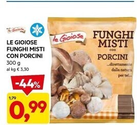 DPiù Le gioiose funghi misti con porcini offerta