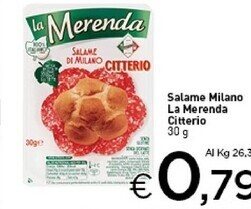 Crai Citterio salame milano la merenda offerta