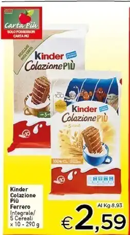 Crai Ferrero kinder colazione più offerta