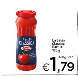 Crai Barilla la salsa classica offerta