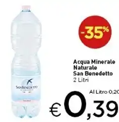 Crai San benedetto acqua minerale naturale offerta
