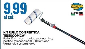 Eurospin Sistema casa kit rullo con pertica telescopica offerta