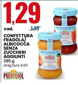 Puertosol confettura fragola/albicocca senza zuccheri aggiunti
