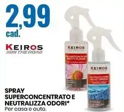 Eurospin Keiros spray superconcentrato e neutralizza odori offerta