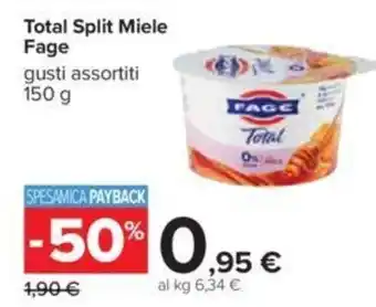 Carrefour Total Split Miele Fage 150 gusti assortiti 150 g offerta