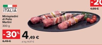 Carrefour Minispiedini di Pollo Martini 300 g offerta