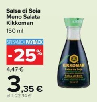 Carrefour Salsa di Soia Meno Salata Kikkoman 150 ml offerta