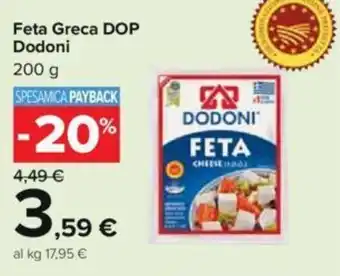 Carrefour Feta Greca DOP Dodoni 200 g offerta