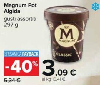 Carrefour Magnum Pot Algida gusti assortiti 297 g offerta
