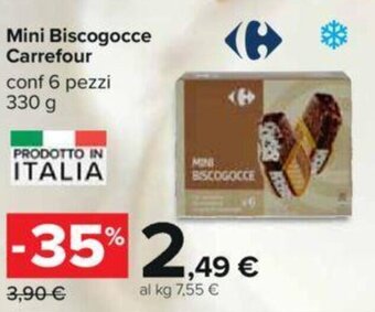 Carrefour Mini Biscogocce Carrefour conf 6 pezzi 330 g offerta