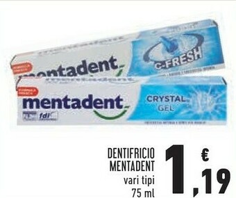 Conad Mentadent Dentifricio offerta