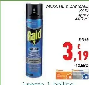 Conad Raid Mosche Zanzare Spray offerta