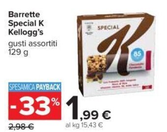 Carrefour Barrette Special K Kellogg's 129 g offerta