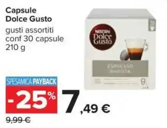 Carrefour Capsule Dolce Gusto 210 g offerta