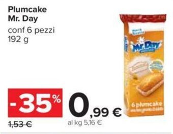 Carrefour Plumcake Mr. Day conf 6 pezzi 192 g offerta
