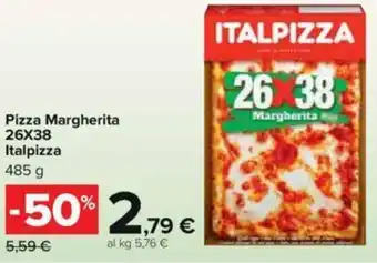 Carrefour Pizza Margherita 26X38 Italpizza 485 g offerta