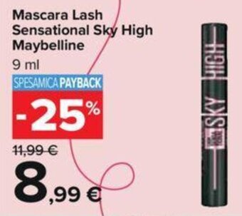 Carrefour Mascara Lash Sensational Sky High Maybelline 9 ml offerta