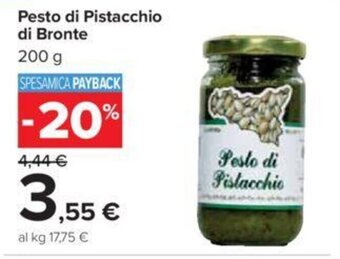Carrefour Pesto di Pistacchio di Bronte 200 g offerta