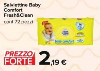 Carrefour Salviettine Baby Comfort Fresh&Clean conf 72 pezzi offerta