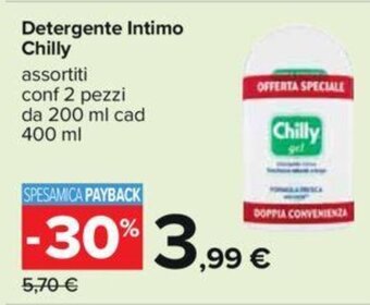 Carrefour Detergente Intimo Chilly 400 ml offerta