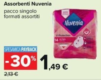 Carrefour Assorbenti Nuvenia offerta