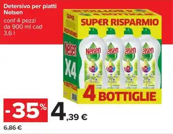 Carrefour Detersivo per piatti Nelsen 3,6 l offerta