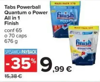 Carrefour Tabs Powerball Quantum o Power All in 1 Finish offerta