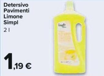 Carrefour Detersivo Pavimenti Limone Simpl 2 l offerta
