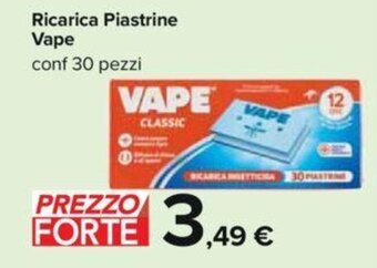 Carrefour Ricarica Piastrine Vape conf 30 pezzi offerta