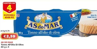 Crai Asdomar tonno all'olio di oliva offerta