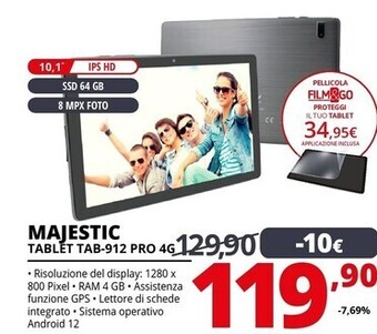 Comet Majestic tablet tab-912 pro 4g offerta