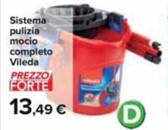 Carrefour Sistema pulizia mocio completo Vileda offerta