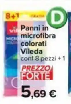 Carrefour Panni in microfibra colorati vileda offerta