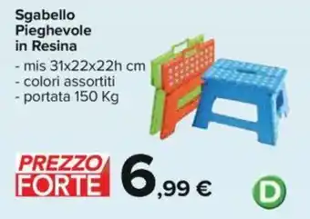 Carrefour Sgabello Pieghevole in Resina offerta