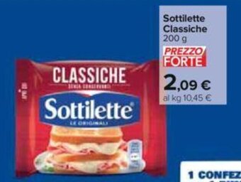 Carrefour Sottilette Classiche 200 g offerta