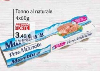 Carrefour Tonno al naturale 4x60g offerta